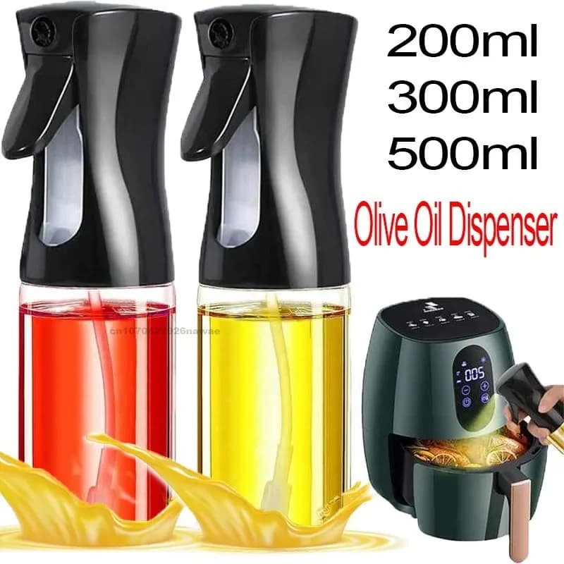 Spray d'huile pour la cuisson, distributeur d'huile d'olive, bouteille en plastique, pulvérisateur, brume réutilisable, qualité alimentaire, huile, vinaigre, accessoires de cuisine