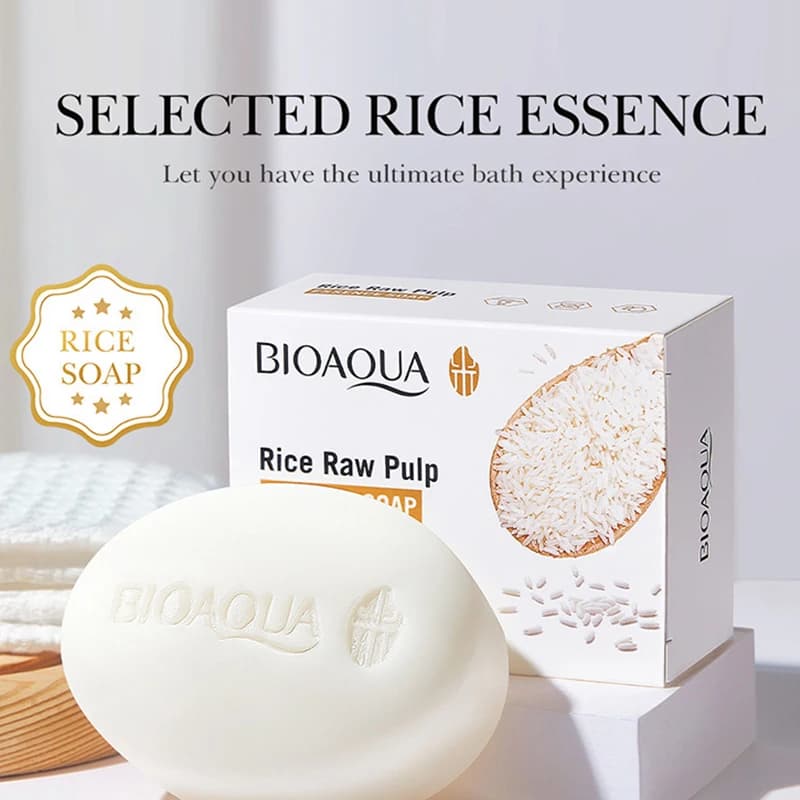 Savon au plasma de riz, savon pour le visage et le bain, savon fait à la main aux huiles essentielles, contrôle de l'huile de bain et de douche, hydratant et hydratant, 100 g/boîte