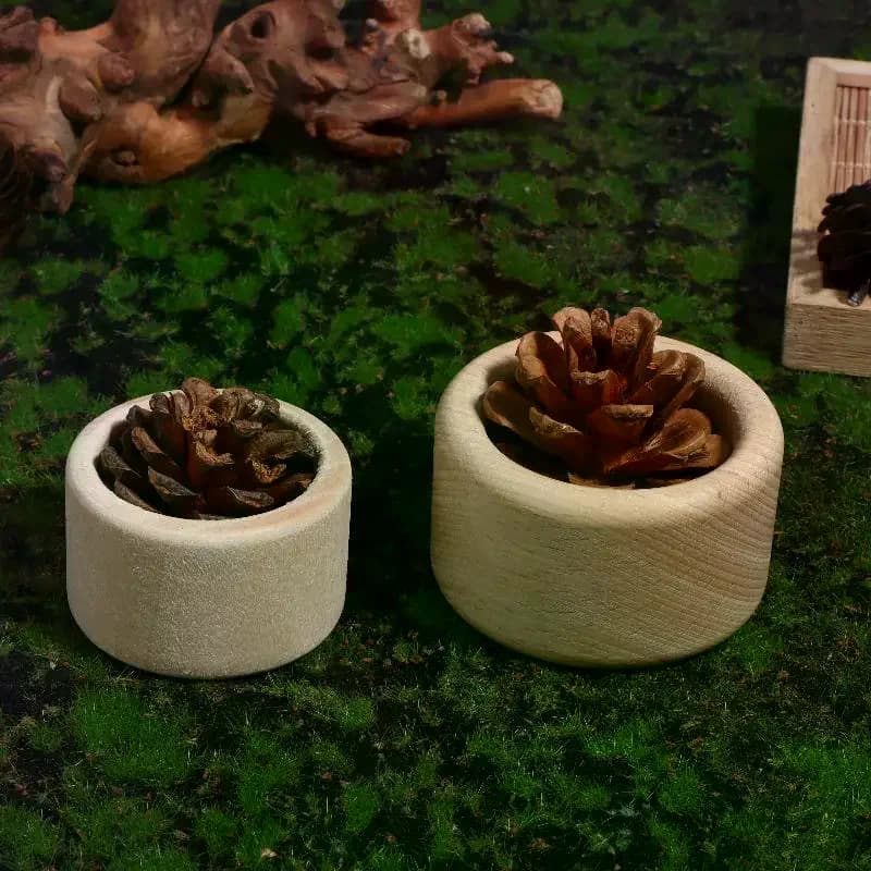 Diffuseur d'huile essentielle en bois de pomme de pin créatif