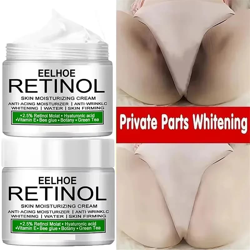 Crème Éclaircissante Corporelle pour Peaux Foncées, Aisselles et Zones Intimes, Lotion Corporelle Blanchissante pour Parties Privées, Beauté