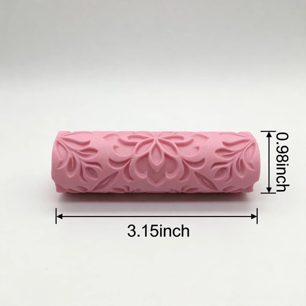 Rouleau à motifs en forme de rose, fabriqué avec une surface en argile texturée, design floral exquis, adapté à la céramique et à l'argile polymère, et
