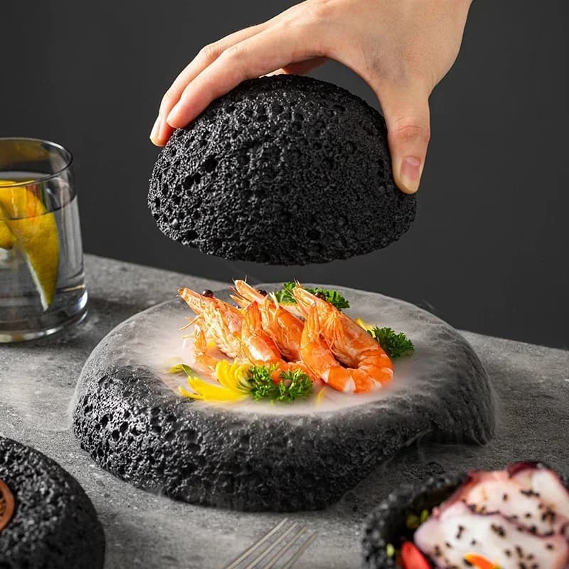 Bol d'exploration du planète bol moléculaire en vedette bol de glace sèche de cuisson disque de météorite créatif bols de vaisselle japonais ronds