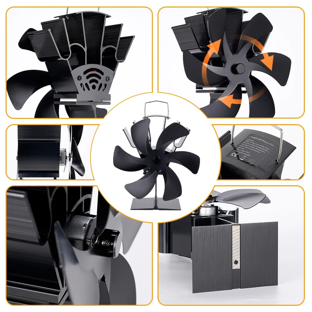 Ventilateur de cheminée noir