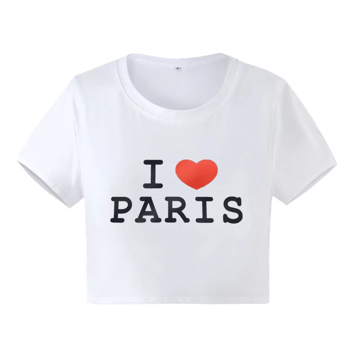 T-Shirt manches courtes en coton pour femmes, mode d'été, I LOVE PARIS