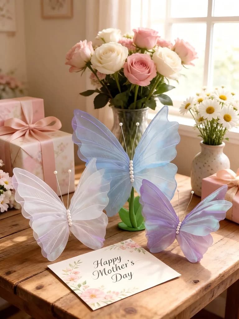 Nouveau papillon fait main de 50 cm / 20 pouces, polyvalent pour la décoration intérieure, les mariages, les fêtes et les décorations DIY d'anniversaire.