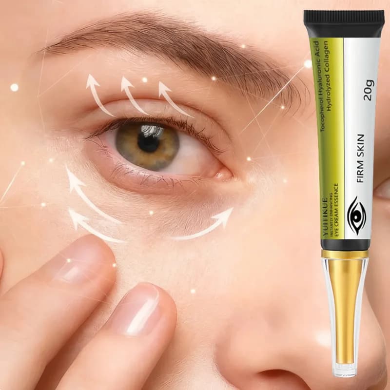 YUITIKUE Crème pour les yeux ferme instantanée 20g - avec acide hyaluronique et collagène, hydrate et éclaircit en profondeur les yeux