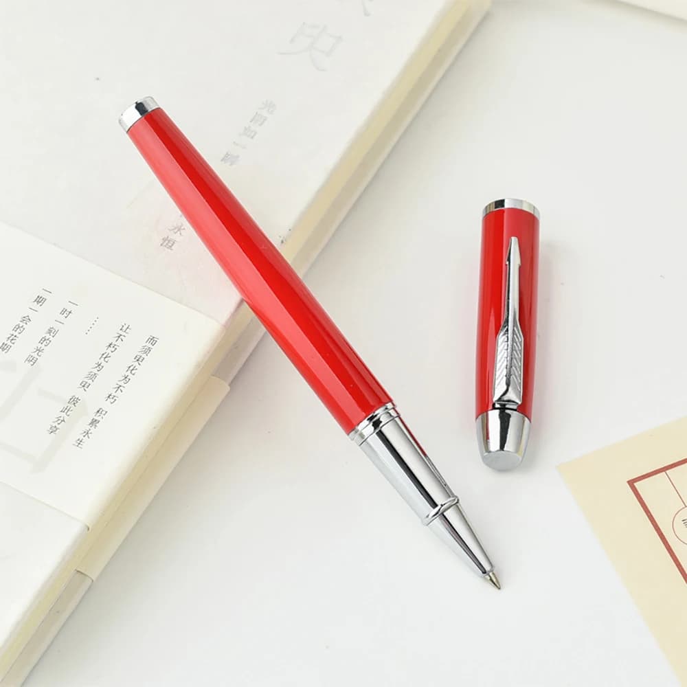 Stylo à bille en métal de marque de luxe, stylo à bille, cadeau d'affaires, écriture, bureau, fournitures scolaires, matériel pour étudiants, papeterie