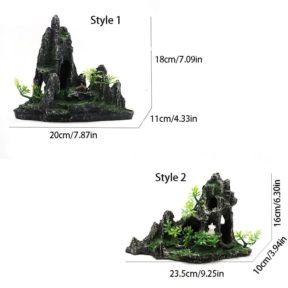 Résine Aquarium rocaille montagne décoration artificielle vue créative roche grotte pierre Simulation réaliste montagne pierre Statue