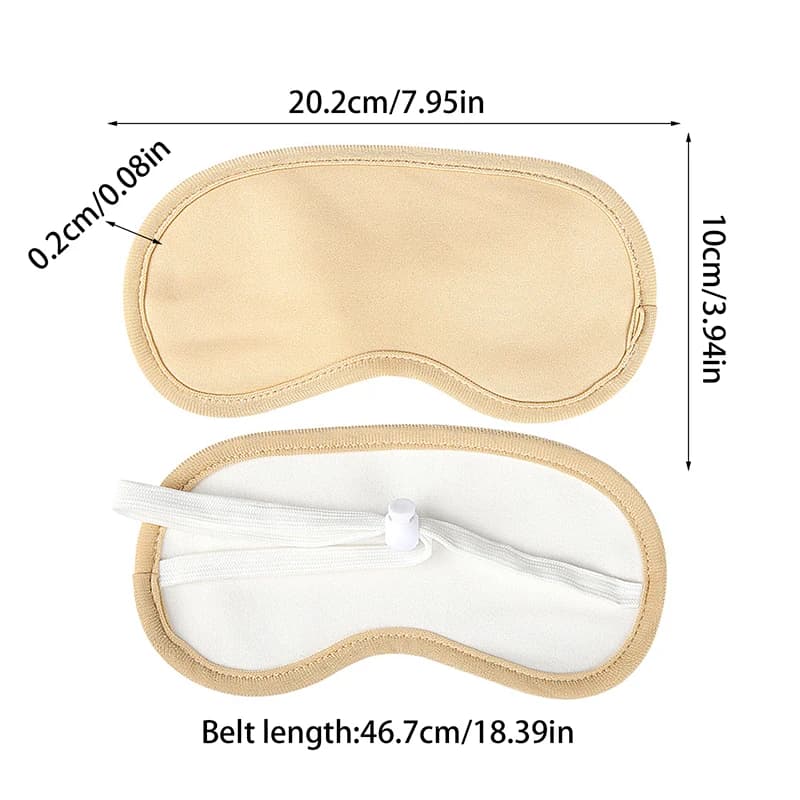 Masque pour les yeux en huile de ricin bio réutilisable avec sangle élastique ajustable, coussinet oculaire réutilisable pour soins aux huiles essentielles