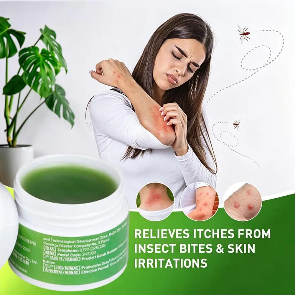 Pommade Répulsive Anti-Moustiques et Insectes à Base de Plantes pour les Piqûres d'Insectes