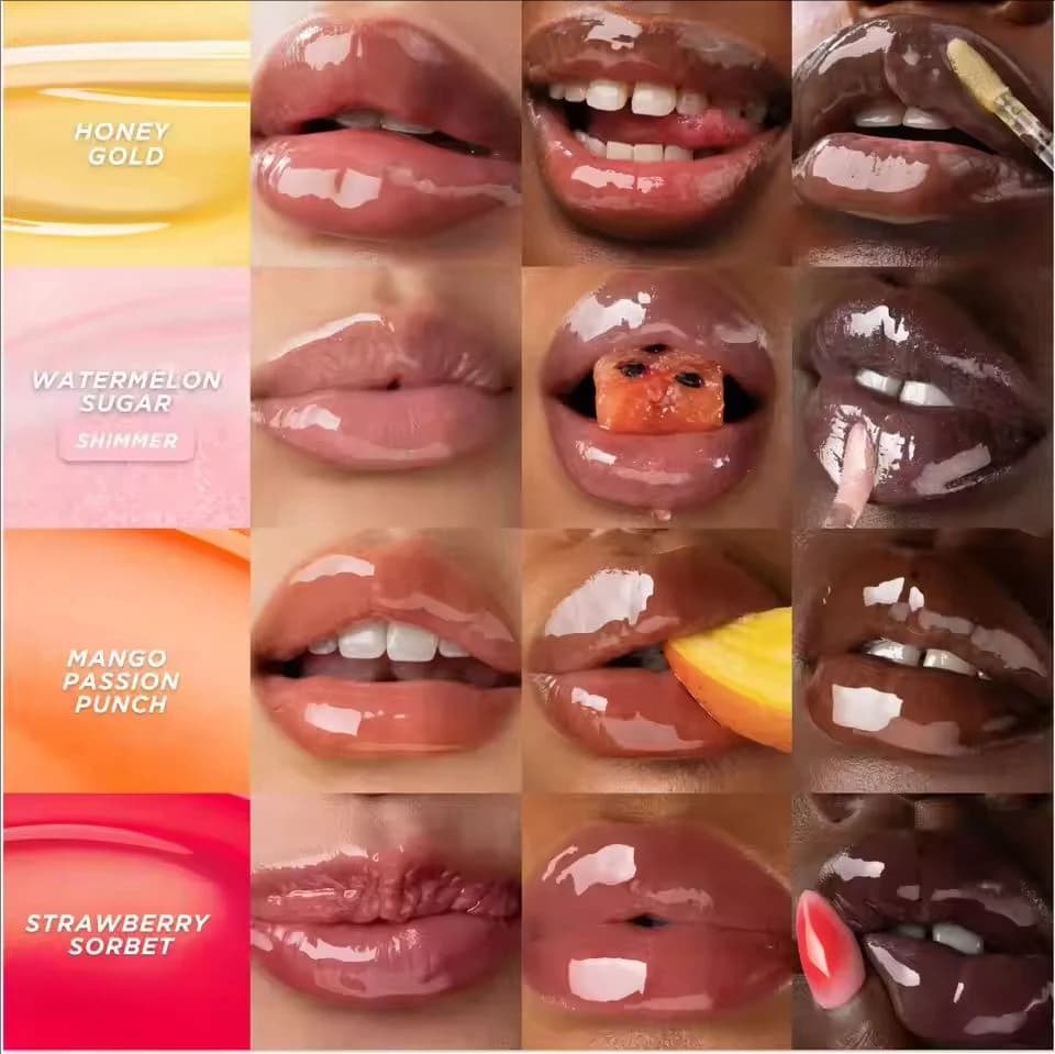 Nouveau baume à lèvres Gisou Lip Oil Glazed Honey Gold Watermelon Vanilla Sticky Toffee pour le soin