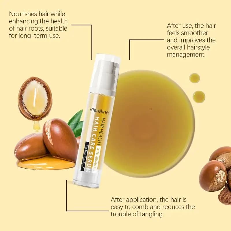Huile de noix marocaine pour les soins capillaires, améliore la texture des cheveux, adoucit, éclaircit, lisse, hydrate, protège les cheveux