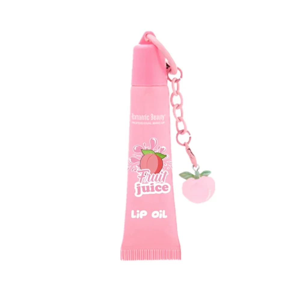 Huile à lèvres fruitée pour femme avec porte-clés – Hydratante, nourrissante et portable – Gloss à lèvres effet jus de fruits