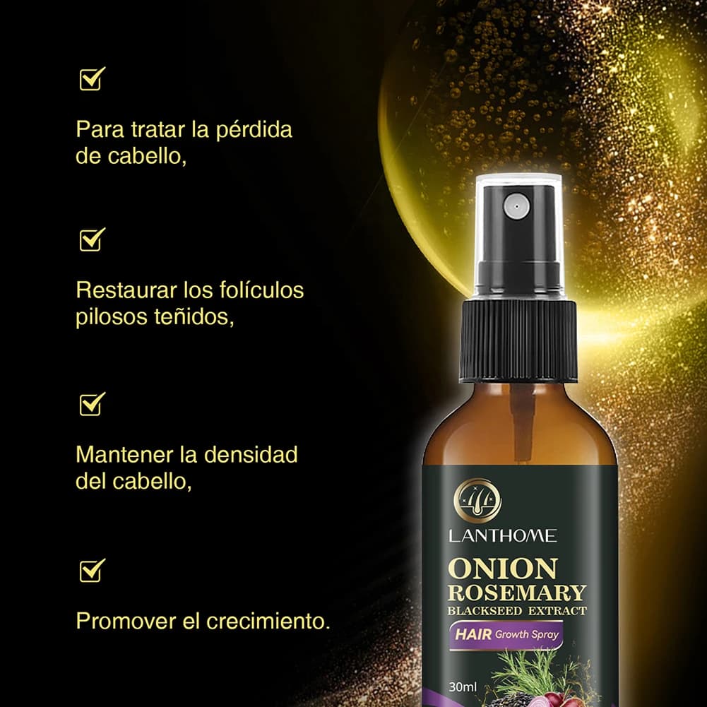 Huile Essentielle pour la Croissance Rapide des Cheveux, Huile Essentielle pour Soins des Cheveux à l'Oignon et au Romarin, Produit Efficace Contre la Chute des Cheveux, Régénération Capillaire