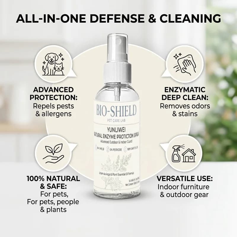 YULIWEI Spray de protection pour animaux de compagnie aux enzymes naturelles