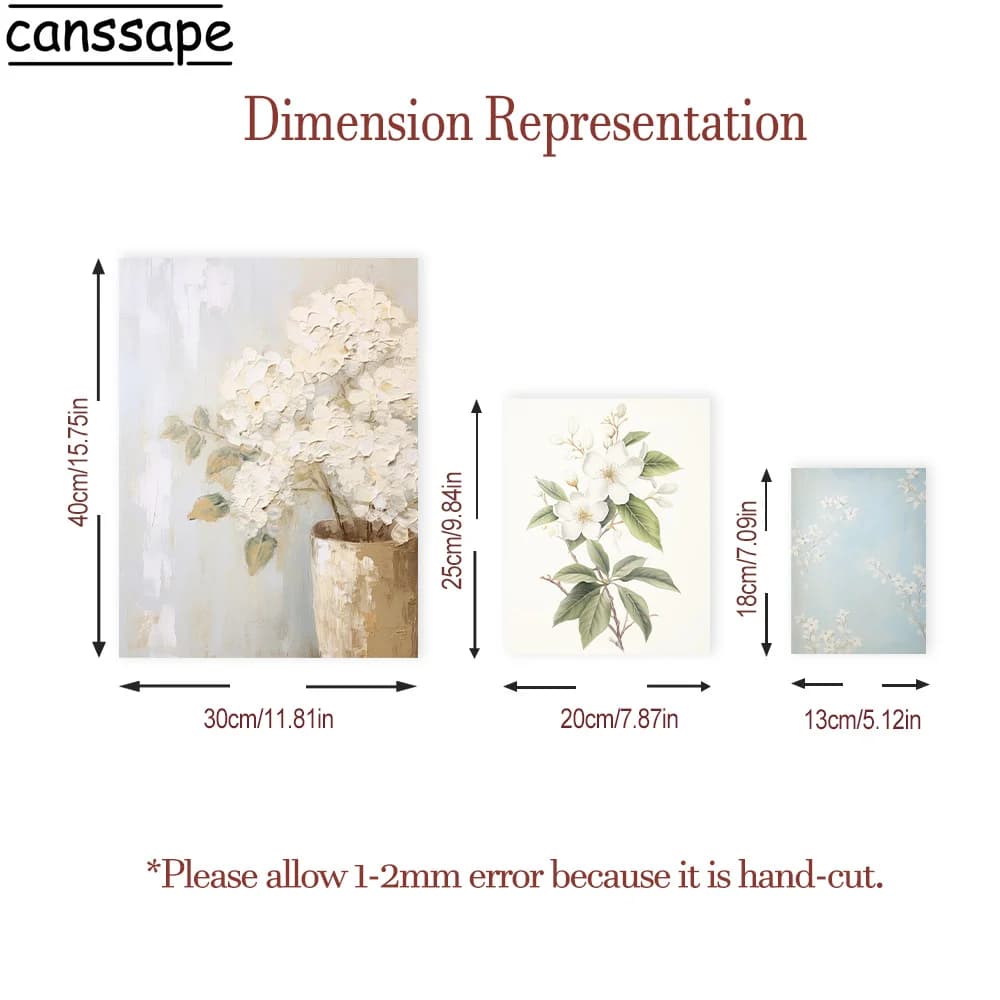 Peinture à l'huile de fleur blanche pour la décoration de salon, art mural, toile de paysage naturel, nuage de ciel, impression d'art de boule de souffle