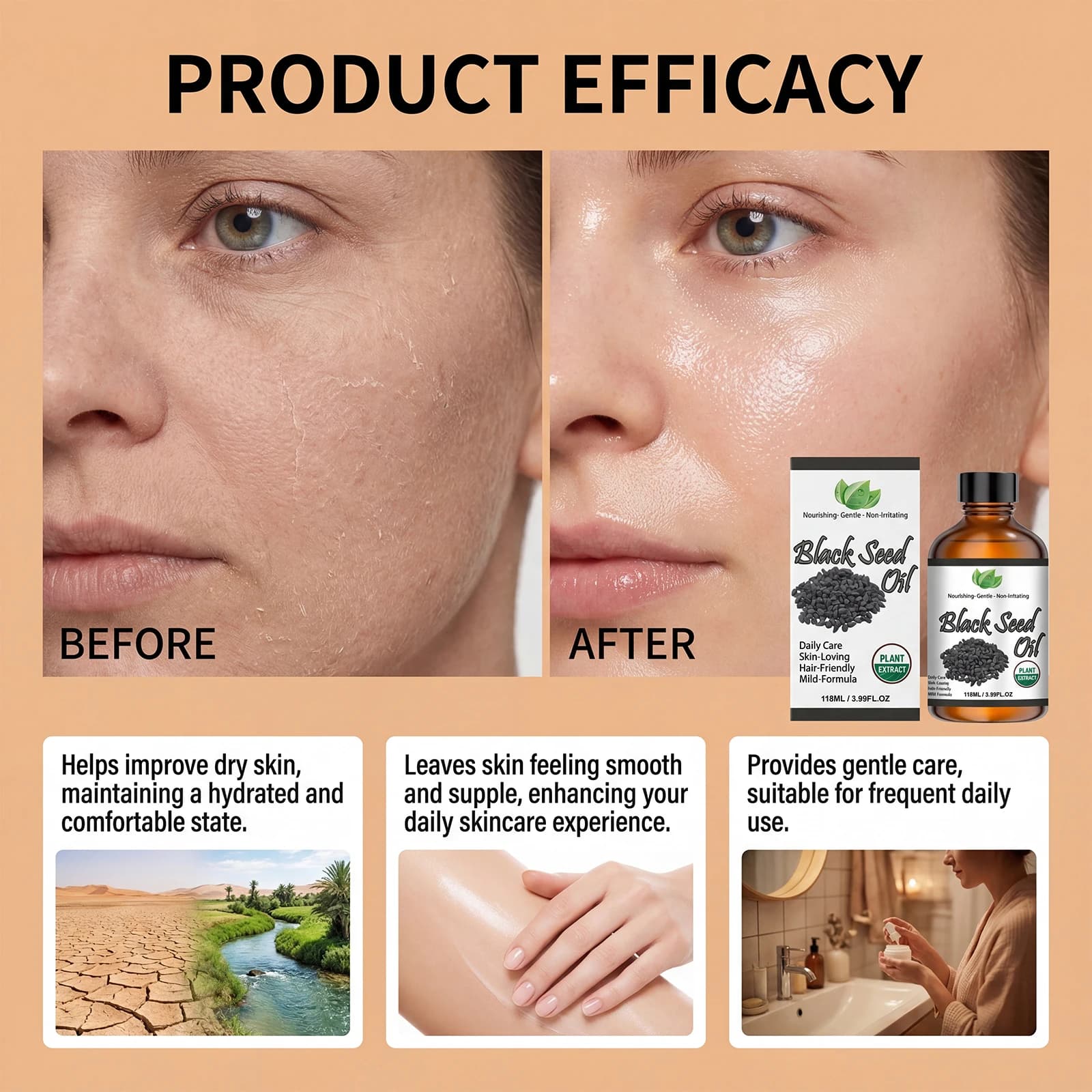 Huile de Nigelle Bio pour Cheveux