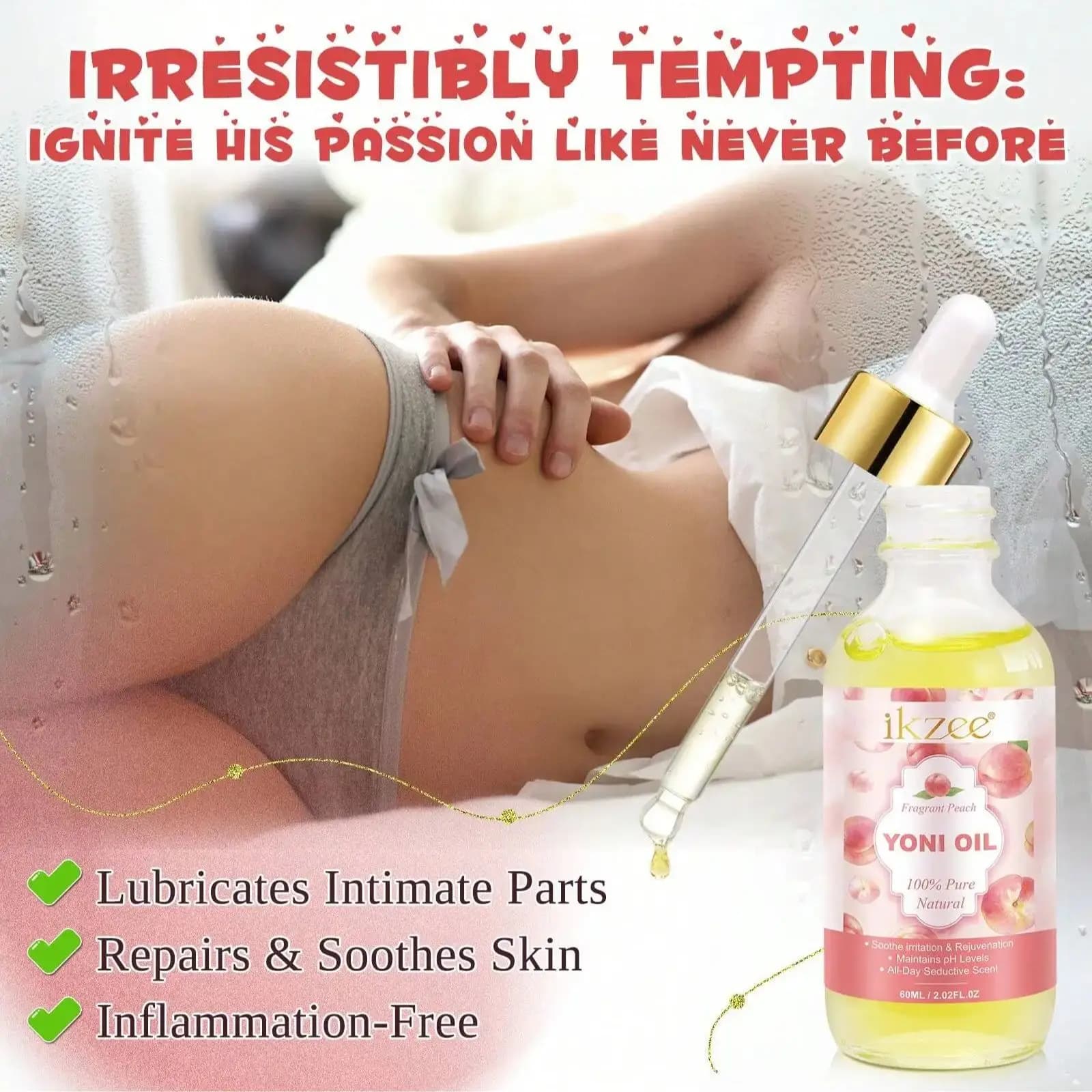 Crème hydratante vaginale à l'huile pour femme biologique - Équilibre pH