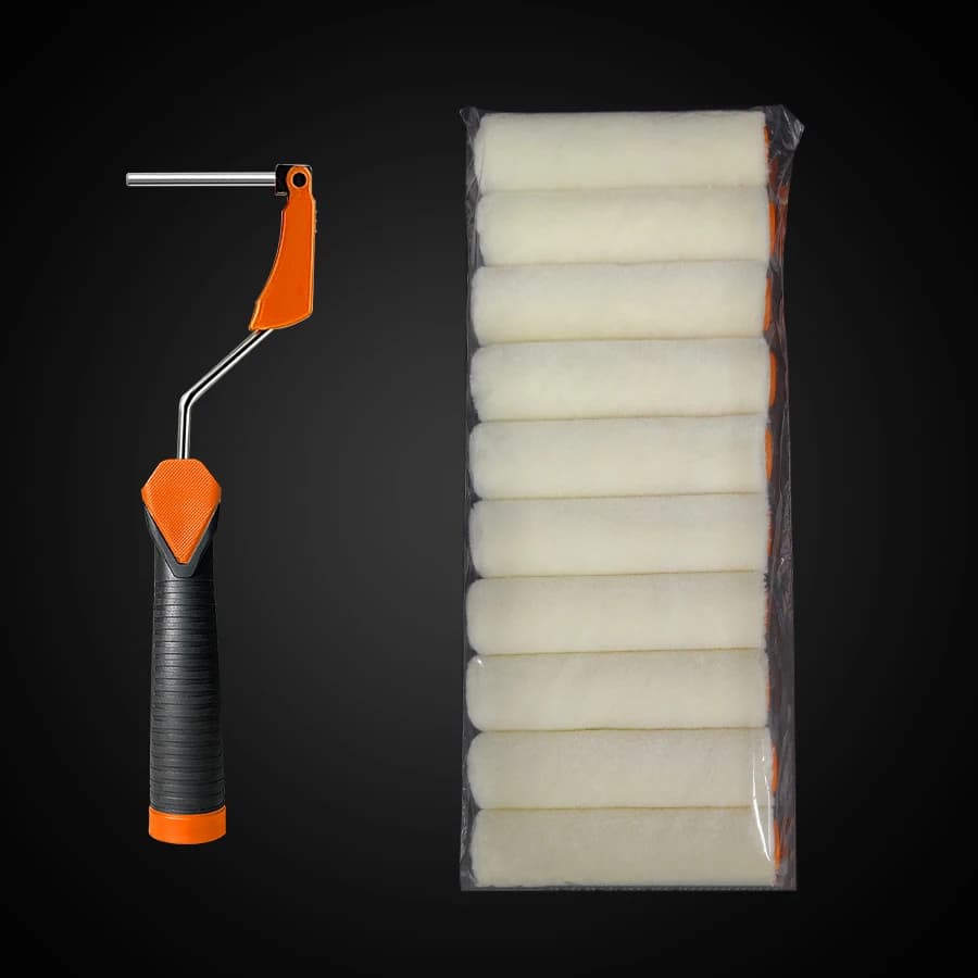 10 rouleaux de peinture laineux miniatures de 4 pouces pour effet miroir ; Fibre courte adaptée aux surfaces lisses ;