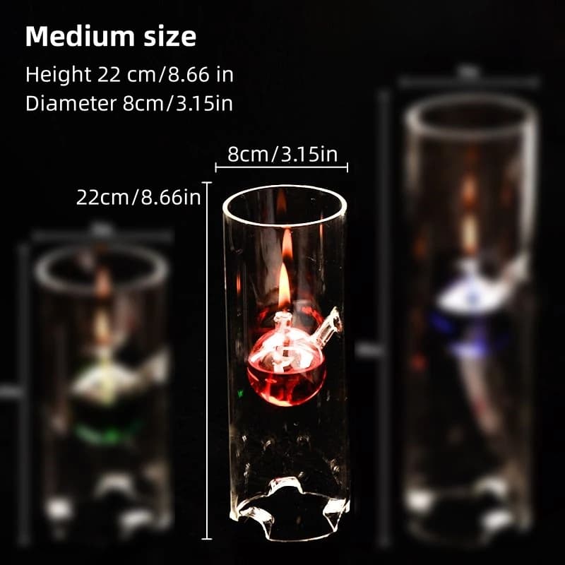 Lampe à huile en verre romantique