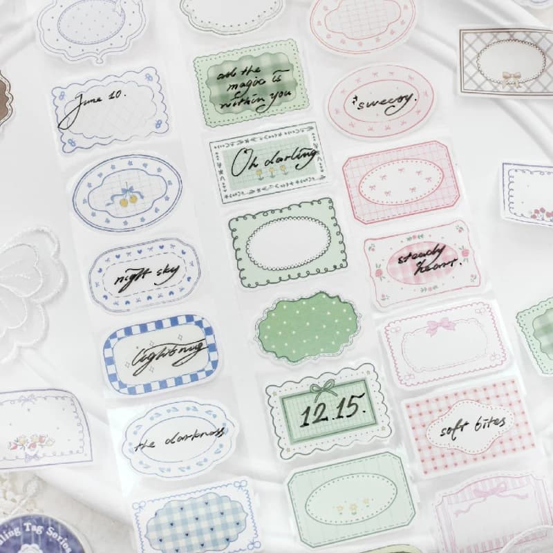 6 rouleaux de bandes Washi de la série Healing Tag, autocollants pour scrapbooking, cadres vintage, matériel pour journalisation et fournitures de scrapbooking DIY