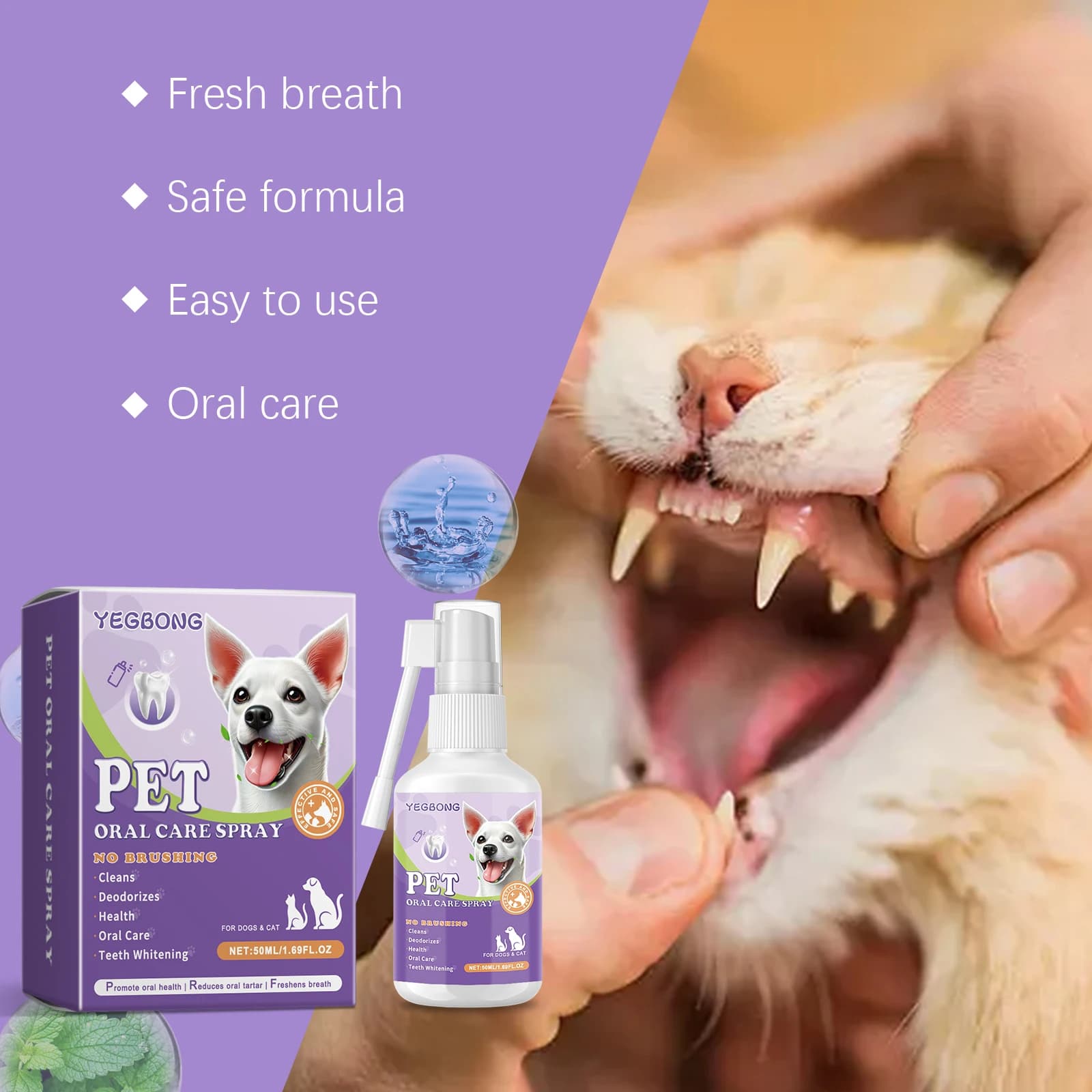 Spray anti-puces pour animaux de compagnie, élimine efficacement les puces et les tiques, soulage les démangeaisons cutanées, ingrédients naturels, non irritant, répulsif anti-puces pour chiens et cha