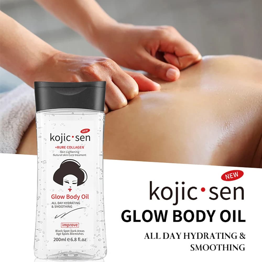 Huile essentielle de Massage corporel à l'acide kojique, nourrit la peau, commerce extérieur, SPA complet du corps, beurre de cacao, grattage, Gel hydratant pour le corps