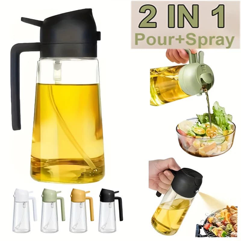 Pulvérisateur d'huile cuisine huiles d'olive vaporisateur bouteille 2 en 1 maison cuisine Air friteuse Spray Camping barbecue cuisson pulvérisateur d'huile bouteille en plastique