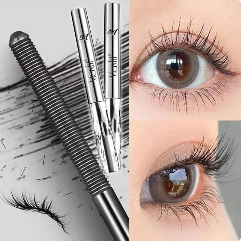 Mascara en métal et fer, mascara waterproof en fibres de soie, noir, longue tenue, extensions de cils, sans grumeaux, maquillage pour les yeux, cosmétiques