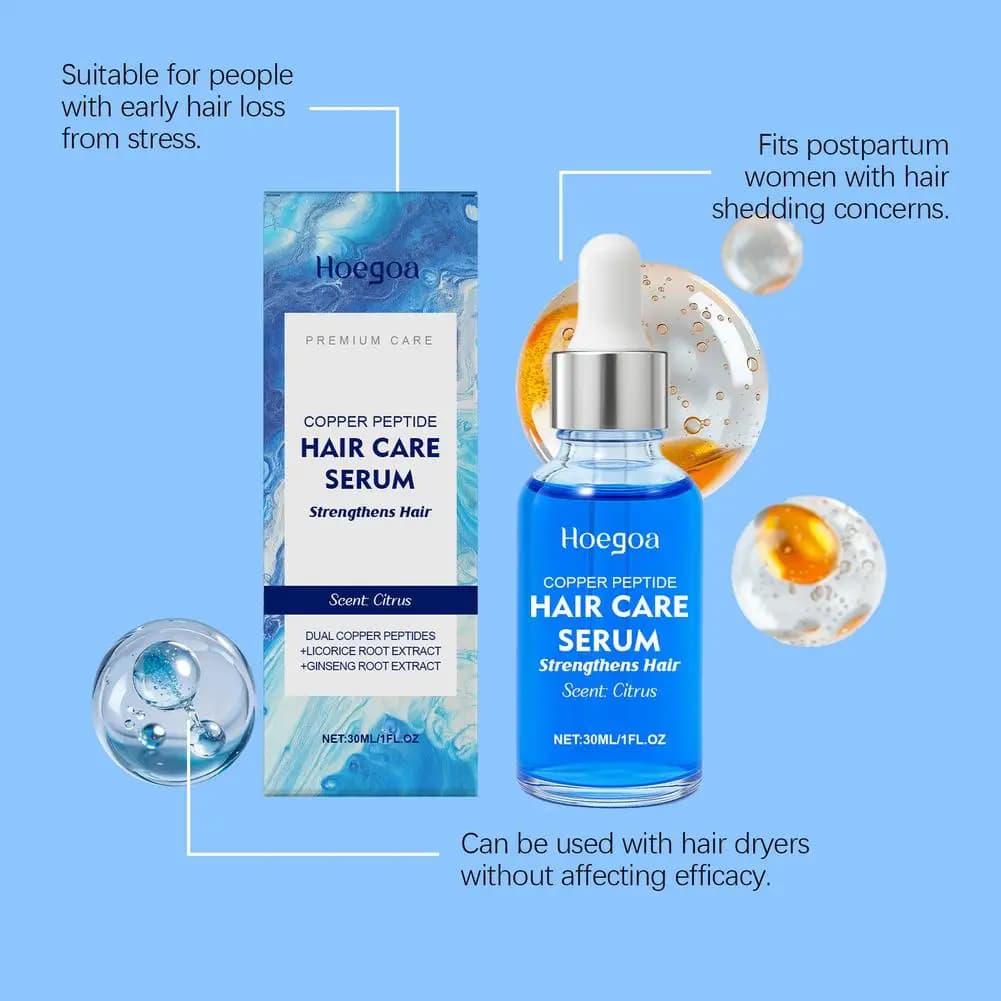 Sérum capillaire au cuivre et aux peptides pour la croissance des cheveux