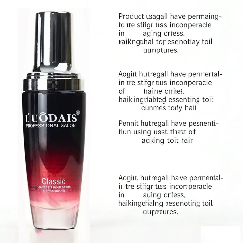 Huile capillaire marocaine 60 ml pour salon – Usage professionnel en salon – Lisse les frisottis, apaise les pointes fourchues, soin doux, cheveux brillants – Soin capillaire professionnel