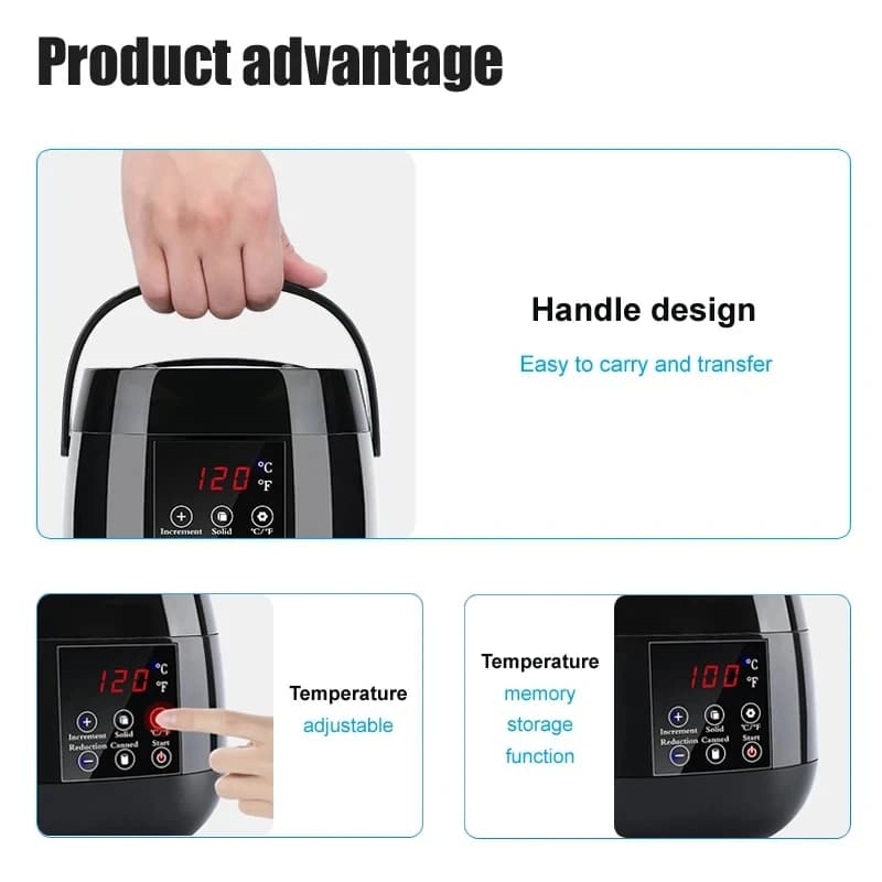 Chauffe-cire numérique 500ML, pour épilation professionnelle, Machine chauffante pour épilation, haricots, épilation, Pot fondu