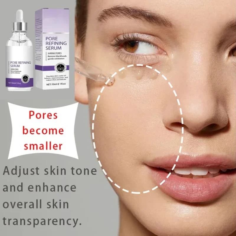 Sérum Réducteur de Pores UPD pour le Visage, Élimination des Pores Dilatés, Essence Raffermissante pour Minimiser les Pores, Soin de la Peau, Beauté, Peau Raffermie