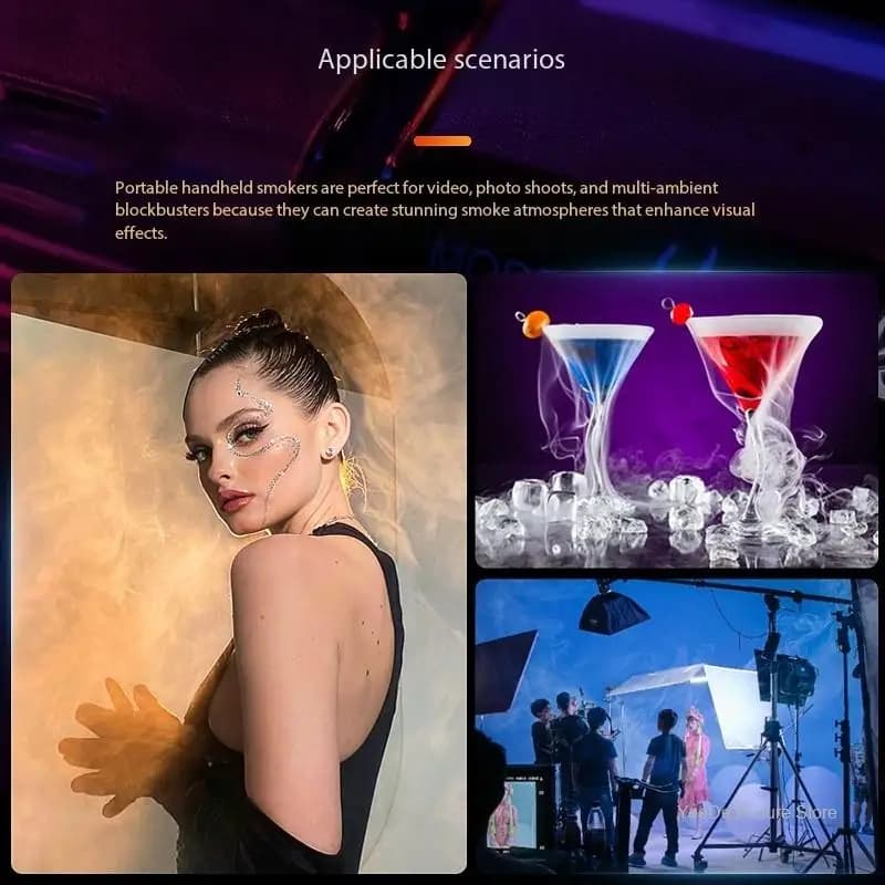 LENSGO Smoke GO Machine à fumée portable puissante pour la photographie, effet de fumée de glace sèche pour la vidéo et la photographie