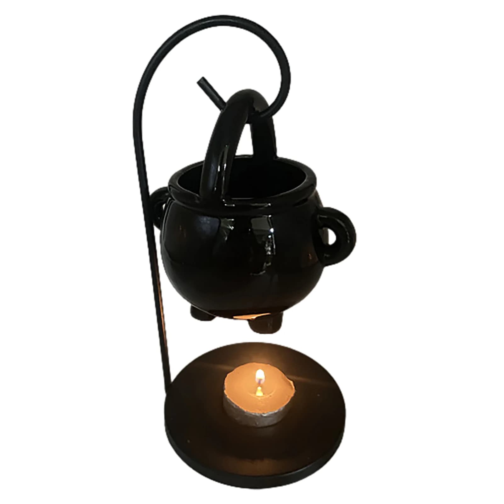 Chaudron de sorcière suspendu, brûleur d'huile, Pot de caldoron de sorcière, bougeoir, diffuseur d'huile essentielle brûlante d'encens pour la décoration de la maison