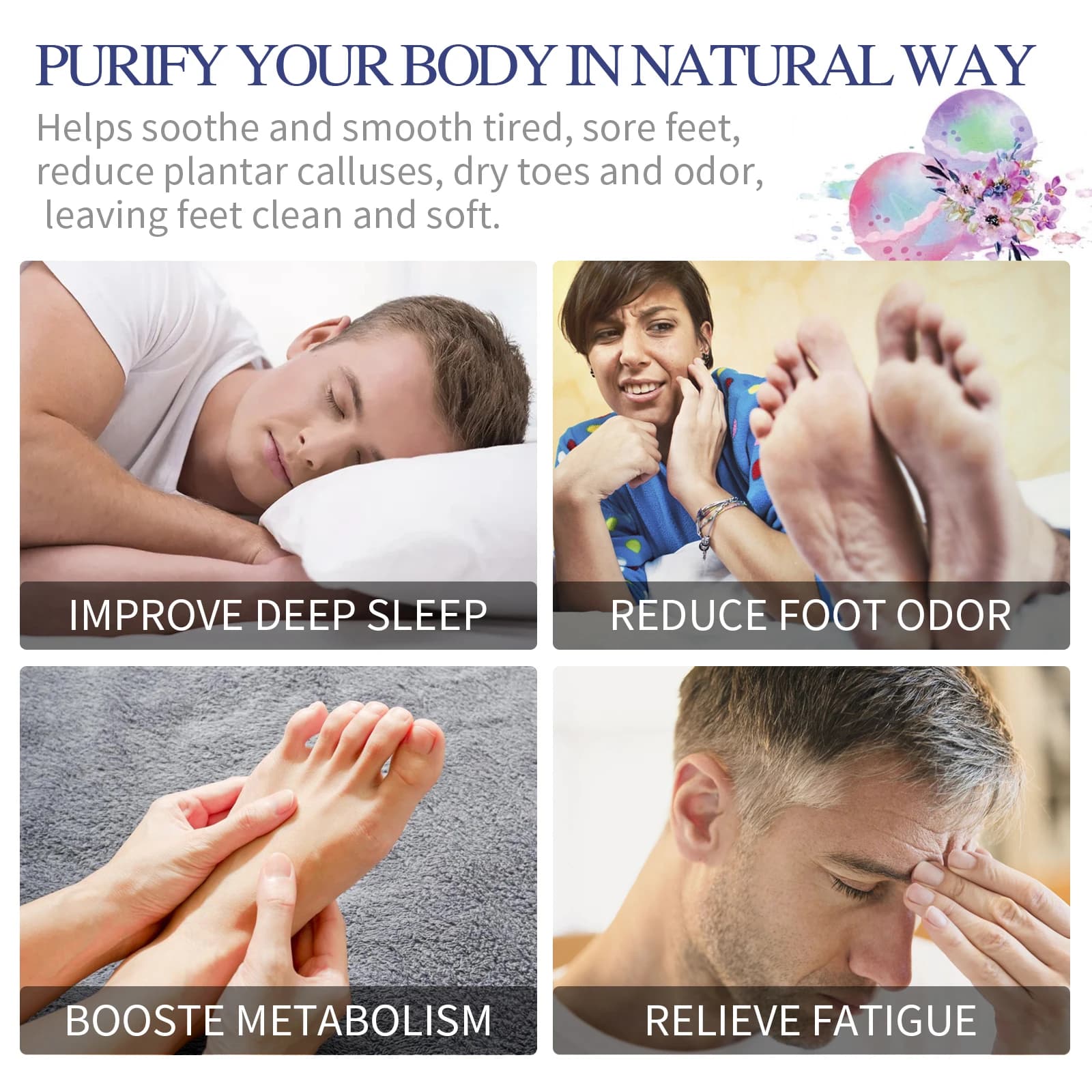 Boule de bain de pieds Rose/gingembre, prévient la sécheresse, les fissures, le pelage du talon, hydratant, réduit les odeurs des pieds, soulage la Fatigue, soins des pieds