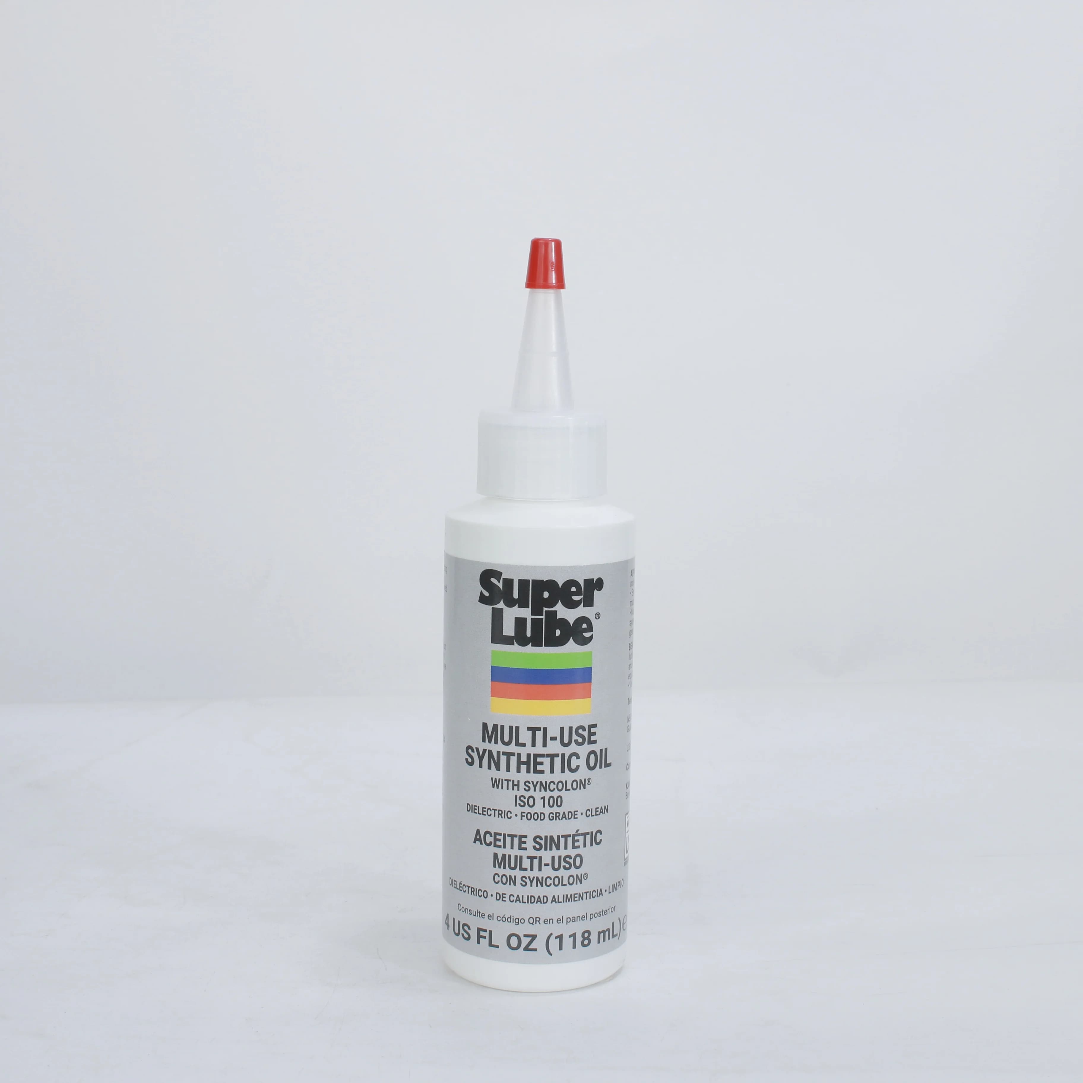 Super Lube 51004 Huile Synthétique ISO 100 NSF H1 Lubrifiant de Qualité Alimentaire pour Interrupteurs de Clavier, Engrenages, Roulements, Plastique – Sûr 20ml 50ml