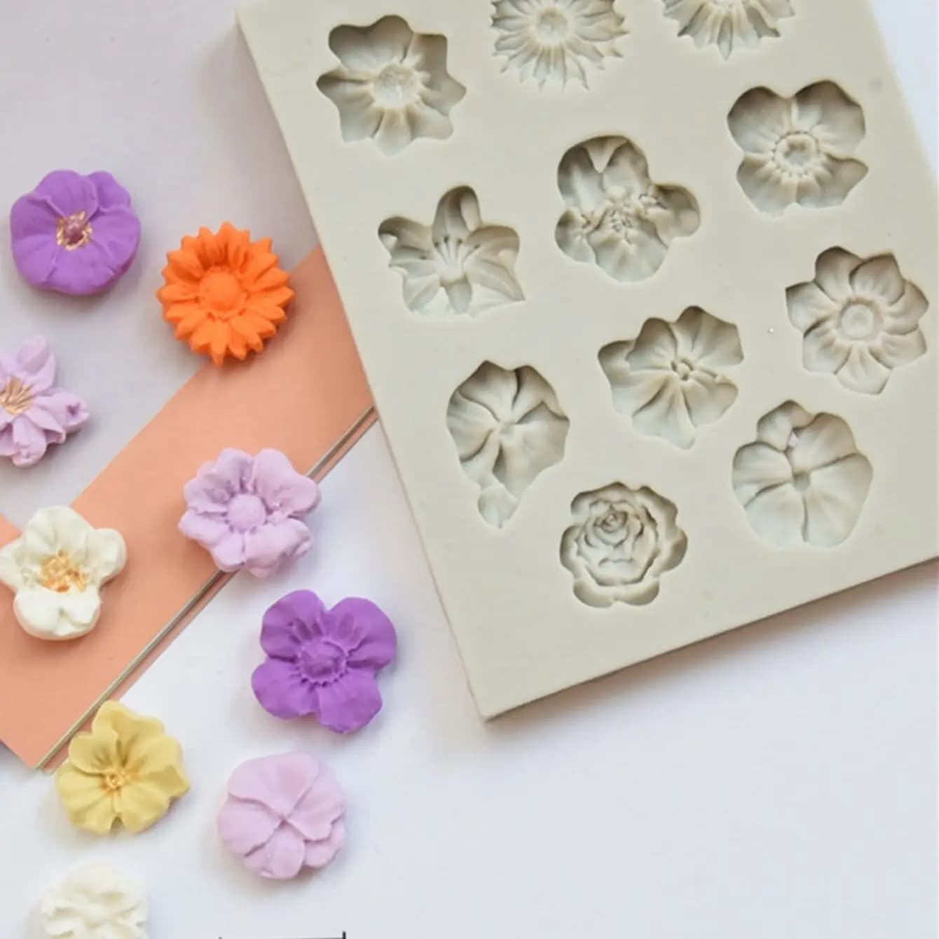 Moule en Silicone en forme de tournesol, Rose, fleurs, gâteau, décoration DIY, chocolat, outils de moule 3D