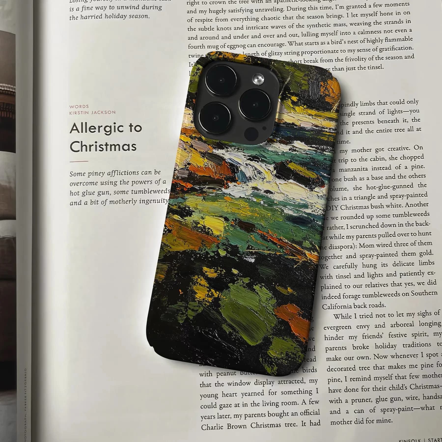 Coque de téléphone en acrylique motif peinture à l'huile Montagne et Rivière pour IPHONE 17 Air 16E 15 PROMAX 14 Plus 13 12 MINI 11 PRO 16Plus