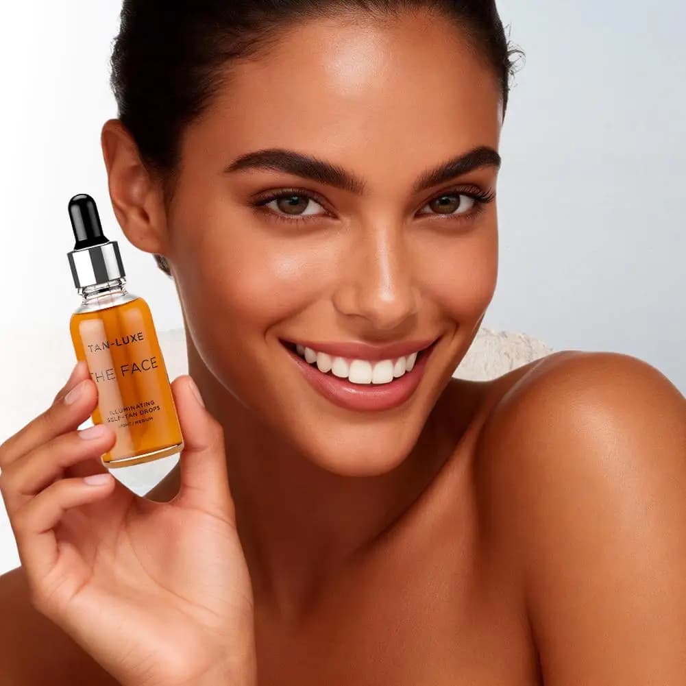 10 ml TAN-LUXE Gouttes autobronzantes visage et corps, huile illuminatrice bronzante, bronzage naturel, hydratant, extrait de plantes, essence bronzante