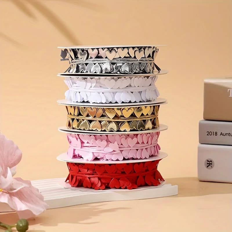 1 rouleau de sangle d'amour connectée de 354 pouces, ruban d'emballage cadeau, ruban de décoration pour vêtements, décoration de vacances, emballage de la saint-valentin