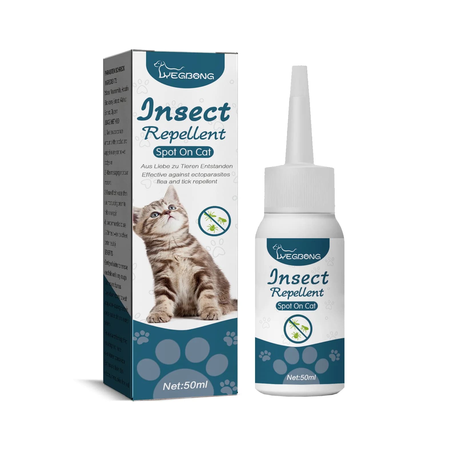 Gouttes anti-grippage pour animaux de compagnie, pour chiens et chats, dissolvant d'acariens Anti-pouces sûr, soulage les démangeaisons et le traitement des vers de sonnette, gouttes d'insectes