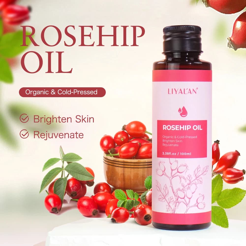 Huile de rose musquée éclaircissante, raffermissante, rajeunissante, estompe les taches foncées, hydrate, nourrit les cheveux, Essence de graines de rose musquée Pure, soins pour la peau, 100ml