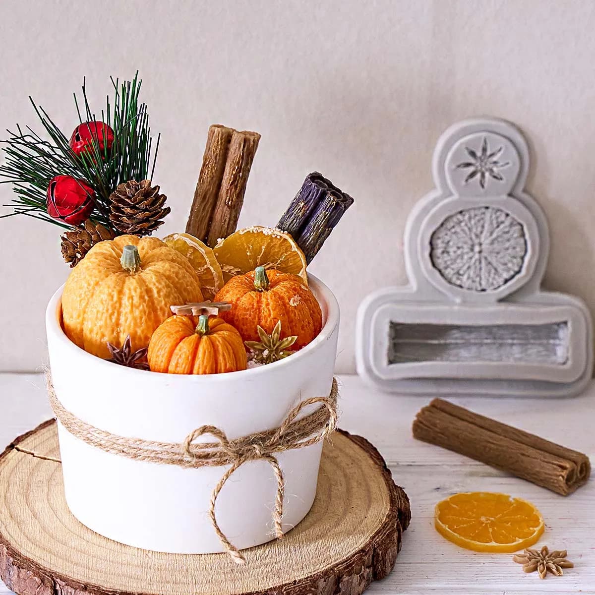 3D citron cannelle étoile anis noix noël Silicone moule cire bricolage Cupcake bonbons cuisson moules chocolat Fondant gâteau décor outil