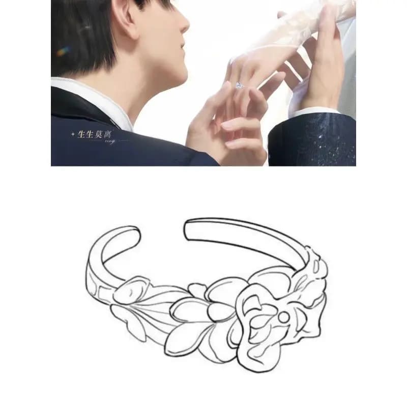 Jeu chaud amour et espace profond Caleb Xavier Sylus Zayne Rafayel Cosplay anneaux héroïne Couple anneaux de mariage pour les femmes Halloween cadeau