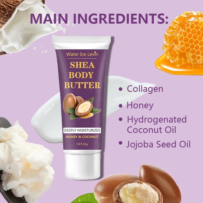 Crème pour le corps au beurre de karité, hydratation 24 heures, rend la peau plus douce et plus élastique, raffermit la peau, massage nourrissant du corps, convient aux peaux sèches, gercées, de coule