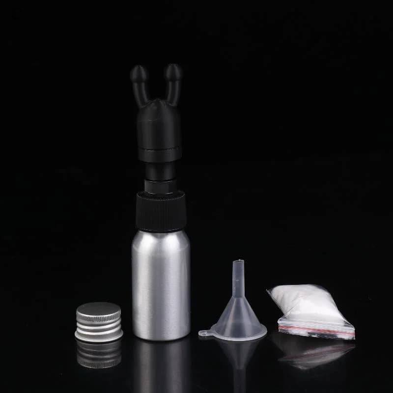 〔E〕Bouteilles en aluminium anti-fuite avec bouchon en silicone pour inhalateur d'huiles essentielles