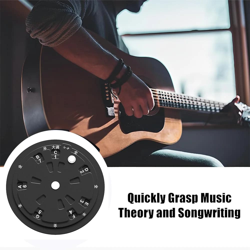 Roues d'accords de guitare, théorie musicale, cinquième roue, outil de mélodie, accords de guitare, disque de théorie musicale pour Piano, outil d'apprentissage de la guitare
