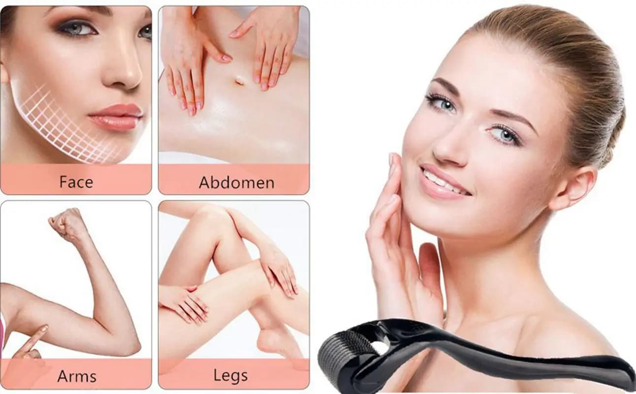 Rouleau Derma pour cheveux et barbe, 0.2/0.25/0.3mm, pour cultiver la peau du visage, 540 micro-aiguilles, Instrument de beauté cosmétique pour femmes et hommes