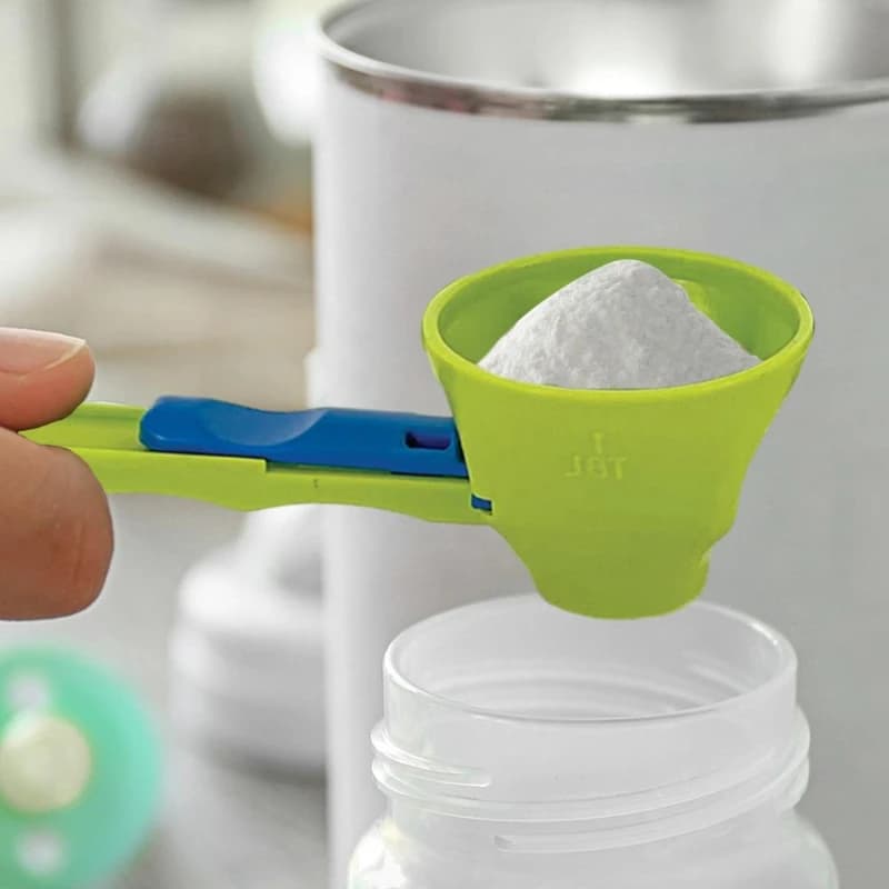 Cuillère à mesurer 2 en 1 avec entonnoir, cuillères de cuisine, cuillère à entonnoir pour mesurer le café, entonnoir de poudre de protéines pour café, produits secs